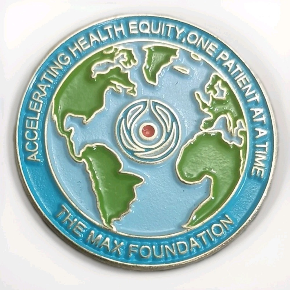 The Max Foundation Healthcare Enamel Earth Lapel Pin Pinback